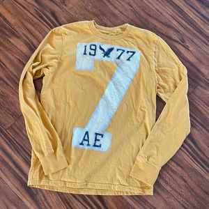 American Eagle distressed long sleeve shirt